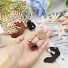 CHGCRAFT 2 Pairs 2 Colors Leather Undamaged Bag D Ring Connector FIND-CA0007-93-3