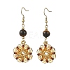 Glass Seed Beads Dangle Earrings EJEW-MZ00763-03-3