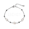 Real 18K Gold Plated Stainless Steel Freshwater Pearl Handmade Chain Bracelets for Women FW1421-6-1