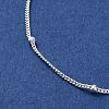 925 Sterling Silver Satellite Chain Bracelets for Women BJEW-E101-01S-06-3