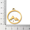 201 Stainless Steel Pendants STAS-D041-17G-3