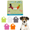 40Pcs 5 Colors Transparent Blank Acrylic Pet Dog ID Tag PALLOY-AB00047-1