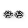 Flower Tibetan Style Alloy Beads TIBEB-Q066-01AS-LF-1