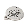 Non-Tarnish 201 Stainless Steel Pendants STAS-E015-04P-3
