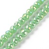 Electroplate Opaque Solid Color Glass Beads Strands GLAA-E036-10C-1