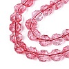 Transparent Crackle Glass Beads Strands GLAA-Q108-03A-05-3