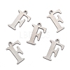 Tarnish Resistant 304 Stainless Steel Alphabet Charms STAS-H122-F-P-2