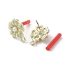 Rack Plating Golden Alloy with ABS Pearl Stud Earring Findings EJEW-B036-03G-10-2
