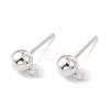 Brass Ball Post Ear Studs X-EC254-S-4