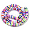 Handmade Polymer Clay Beads Strands CLAY-R089-6mm-048-2