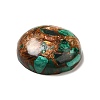 Assembled Synthetic Bronzite and Malachite Cabochons G-I339-08A-4