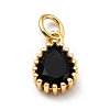 Brass Micro Pave Cubic Zirconia Pendants ZIRC-D120-01G-M-3