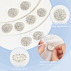 14pcs 1-Hole Alloy Shank Button FIND-FG0003-17A-3
