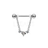 316L Surgical Stainless Steel Crystal Rhinestone Nipple Rings WGE19D8-07-1