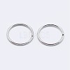 Rhodium Plated 925 Sterling Silver Saw Cut Open Jump Rings STER-F036-02P-0.5x3mm-2