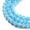 Opaque Solid Color Electroplate Glass Beads Strands GLAA-F029-P4mm-C12-3