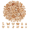 240Pcs 12 Styles 2-Hole Wood Buttons BUTT-AR0001-23-1