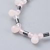 Non-magnetic Synthetic Hematite Beads Stretch Bracelets BJEW-JB04659-04-2