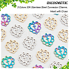 24Pcs 3 Colors 304 Stainless Steel Pendants STAS-DC0012-02-4