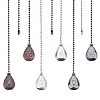 3 Sets 3 Colors Alloy Ceiling Fan Pull Chain Extenders FIND-CP0001-76-1