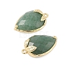 Natural Green Aventurine Faceted Pendants G-M431-06G-15-2