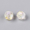 Transparent Spray Painted Glass Beads EGLA-N018-4mm-10-3