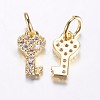 Long-Lasting Plated Brass Micro Pave Cubic Zirconia Charms ZIRC-F069-48G-2