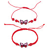 Adjustable Nylon Braided Bead Bracelets BJEW-TA00486-1