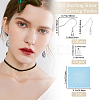 10 Pairs 925 Sterling Silver Earring Hooks STER-BBC0001-37-2