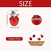 10Pcs Apple Gemstone Charm Pendant Crystal Quartz Healing Natural Stone Pendants Pink Silver Buckle for Jewelry Necklace Earring Making Crafts JX525E-2