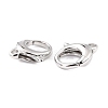 Brass Lobster Claw Clasps X-KK-D065-02P-3