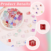 100Pcs 10 Colors Transparent Glass Beads GLAA-PA0001-51-6