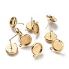 Ion Plating(IP) 304 Stainless Steel Stud Earring Settings STAS-I161-01D-G-1