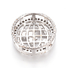 Brass Micro Pave Clear Cubic Zirconia Multi-Strand Links ZIRC-L085-26P-2