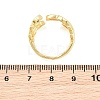 Brass Pave Cubic Zirconia Cuff Open Rings CU-CBACDF6-09G-02-5