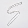 304 Stainless Steel Curb Chain Necklaces NJEW-L162-01B-P-2