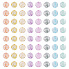 240Pcs 8 Colors Crackle Transparent Glass Beads GLAA-TA0004-19-3