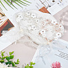 GOMAKERER 2Pcs 2 Colors Wedding Bridal Flower ABS Plastic Imitation Pearl Headband OHAR-GO0001-09-7