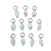 Natural Glass Pendants PALLOY-JF06036-1