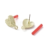 Rack Plating Golden Alloy Stud Earring Findings EJEW-B036-01G-07-2