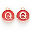 Golden Plated Alloy Enamel Charms ENAM-S118-03Q-1