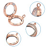 4Pcs 2 Style Alloy Glass Crystal Rhinestone Pendants PALLOY-TA0002-36D-12