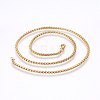 304 Stainless Steel Box Chain Necklaces NJEW-F227-09G-06-1