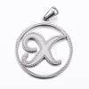 Non-Tarnish 304 Stainless Steel Pendants STAS-K162-077P-1
