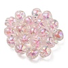 UV Plating Rainbow Iridescent Acrylic Beads OACR-F004-02H-3
