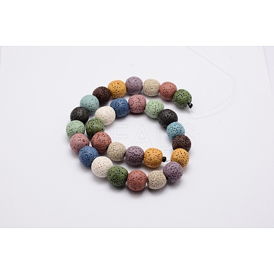 Natural Lava Rock Bead Strands G-L435-03-12mm-1