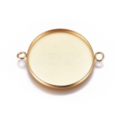 Ion Plating(IP) 304 Stainless Steel Cabochon Connector Settings LS-X-STAS-G127-14-25mm-G-1