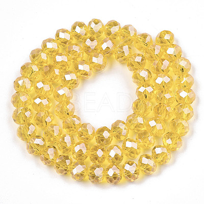 Electroplate Glass Beads Strands EGLA-A034-T10mm-A04-1