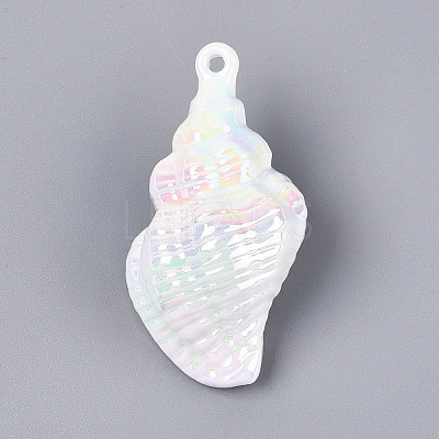 UV Plating Opaque Acrylic Shell Shape Big Pendants SACR-T018-35A-1