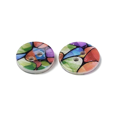 2-Hole Freshwater Shell Buttons SHEL-A004-01G-1